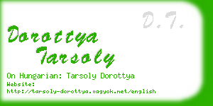 dorottya tarsoly business card